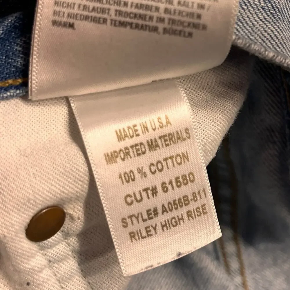 Agolde Riley High Rise Button Fly Jeans Size 23 - Picture 9 of 13